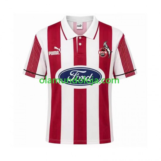 Camisola FC Köln 1995 1996 Retro Homem Equipamento Primeiro Manga Curta